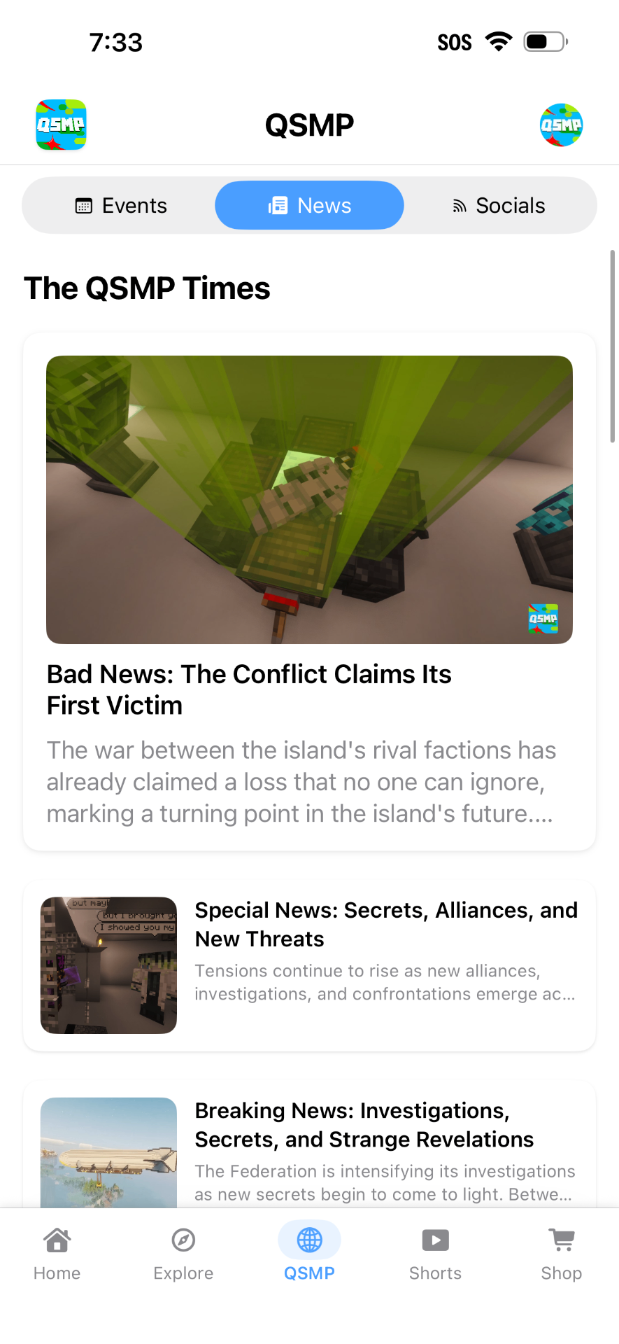 The QSMP Times news feed
